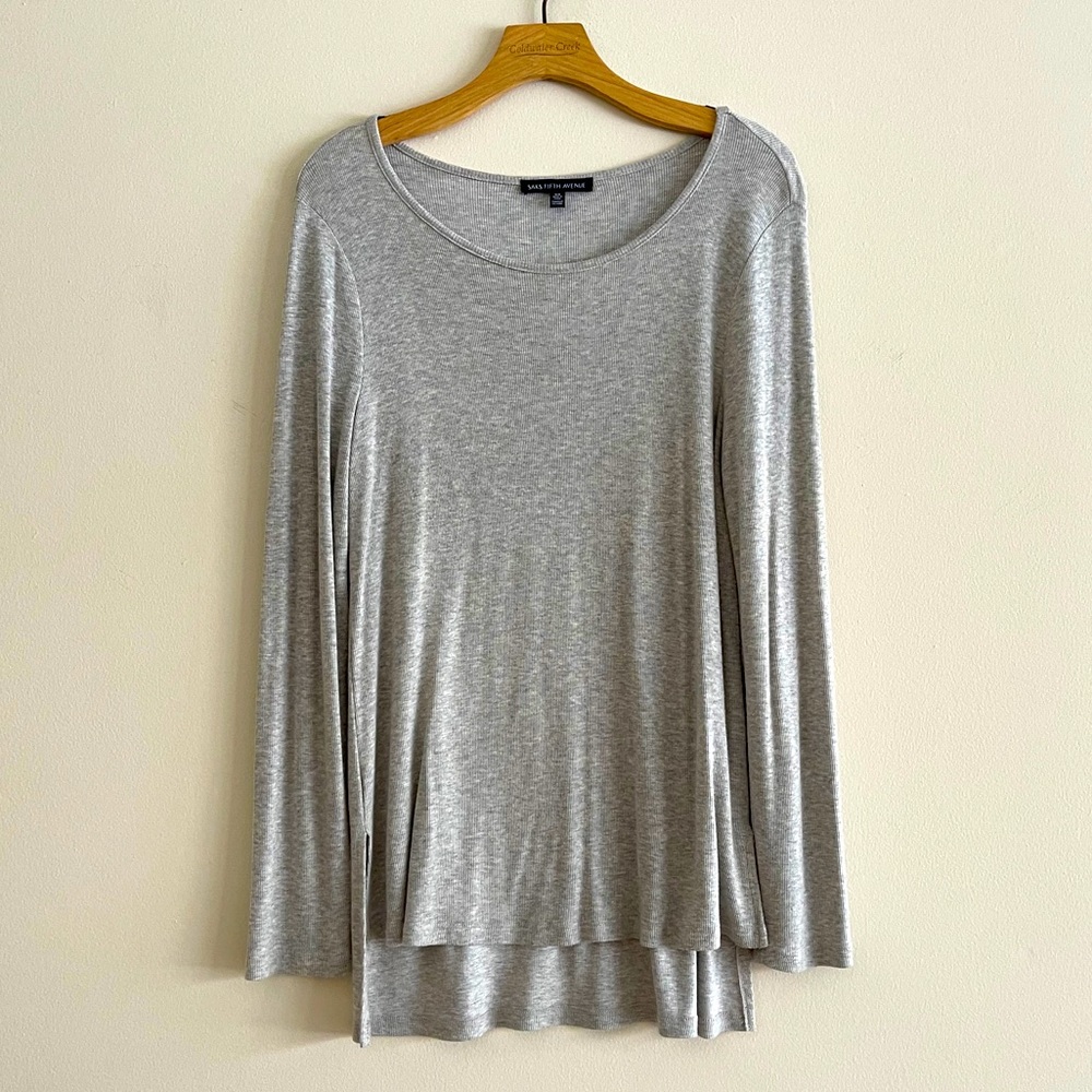 Saks Fifth Avenue light gray tunic